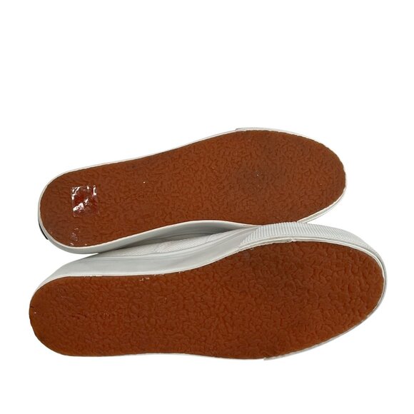 Superga White Linea Up And Down Platform Sneakers US W 10.5 M 9 canvas Classic - Picture 6 of 16